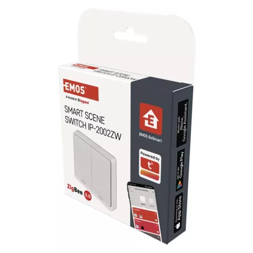 EMOS GoSmart H5012 2 gombos ZigBee 3.0 okos jelenetkapcsoló, IP-2002ZW