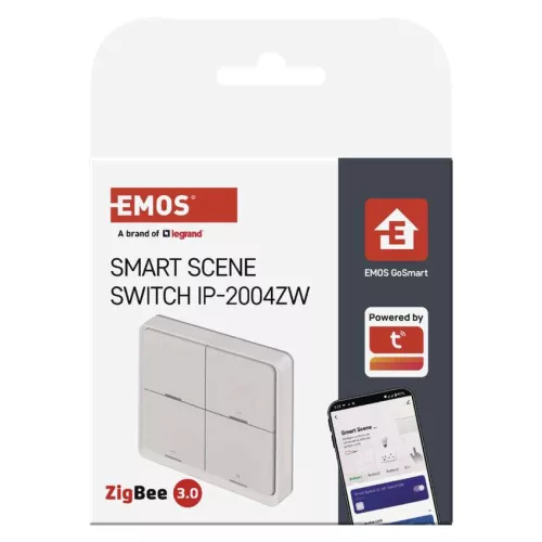EMOS GoSmart H5013 4 gombos ZigBee okos jelenetkapcsoló IP-2004ZW, fehér