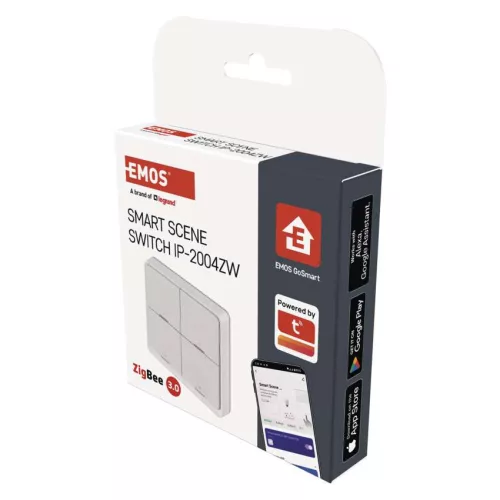 EMOS GoSmart H5013 4 gombos ZigBee okos jelenetkapcsoló IP-2004ZW, fehér