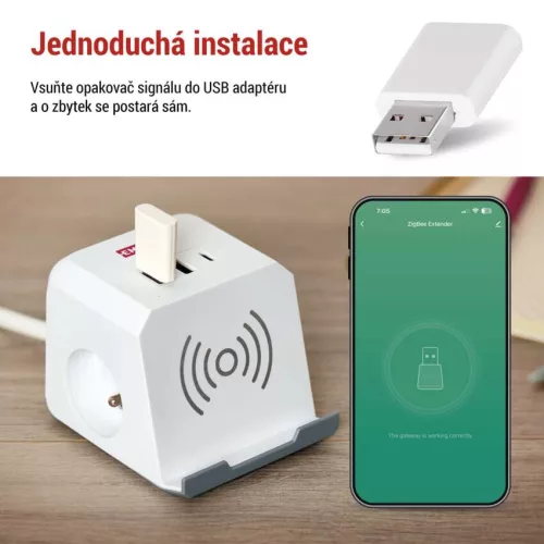 EMOS GoSmart H5022 ZigBee jelismétlő IP-2213Z átjáróhoz