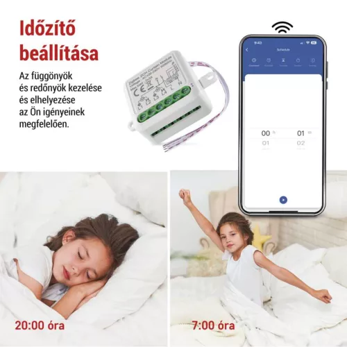 EMOS GoSmart H5110 2 csatornás ZigBee motoros modul