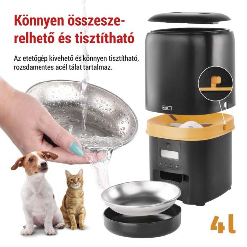 EMOS H6001, Pet Care állateledel adagoló, 4 L, fekete