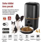 EMOS H6004, GoSmart állateledel adagoló kamerával Pet Care, 4 l, fekete, Wi-Fi