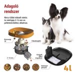 EMOS H6004, GoSmart állateledel adagoló kamerával Pet Care, 4 l, fekete, Wi-Fi