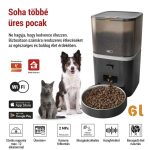 EMOS H6006, GoSmart állateledel adagoló kamerával Pet Care, 6 l, fekete, Wi-Fi