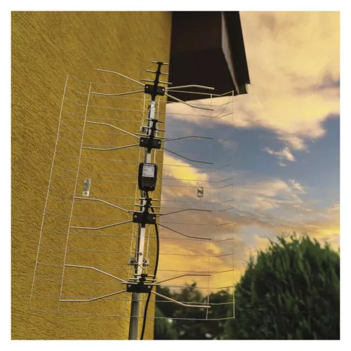 EMOS J0666, Kültéri antenna EM-030, 0–100 km, DVB-T2, DAB, LTE/4G szűrő