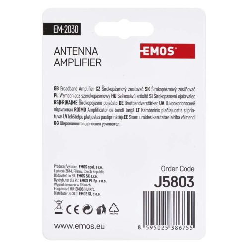 EMOS J5803, Antenna előerősítő 30dB VHF/UHF