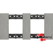   Bticino Living Now 2x2 modulos keret, steel, Bticino KA4802M2ZG