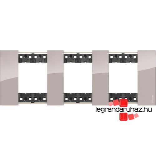 Bticino Living Now 3x2 modulos keret, aura, Bticino KA4802M3DM