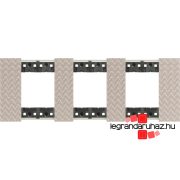   Bticino Living Now 3x2 modulos keret, optic, Bticino KA4802M3MM