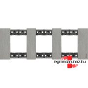   Bticino Living Now 3x2 modulos keret, steel, Bticino KA4802M3ZG