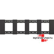   Bticino Living Now 4x2 modulos keret, fekete, Bticino KA4802M4KG
