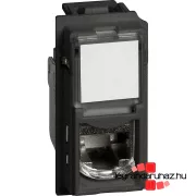   Bticino Living Now 1xRJ45 Cat.6A STP csatlakozóaljzat 1 modul, fekete, KG4279C6AS