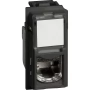   Bticino Living Now 1xRJ45 Cat.6 STP csatlakozóaljzat 1 modul, fekete, KG4279C6S
