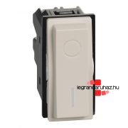   Bticino Living Now kétpólusú kapcsoló 16 AX, fényjelzéssel, 250V, 1 modul, csavaros, homok, Bticino KM4002
