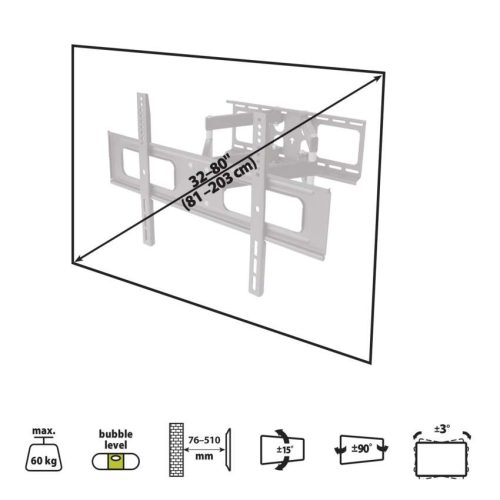 EMOS KT3564, Fali konzol 32–80" (81–203 cm)