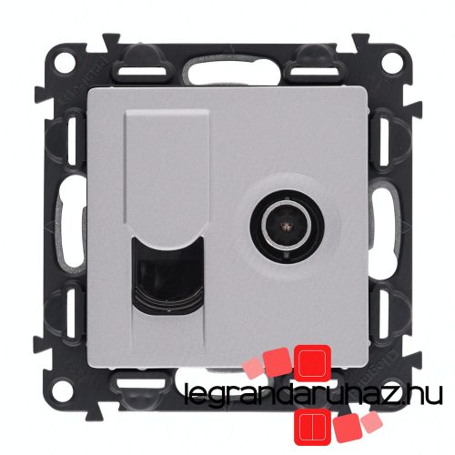 Legrand Valena Life TV csatlakozóaljzat + RJ45 Cat. 6 UTP aljzat, alumínium LA753055 