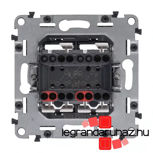 Legrand Valena Life kettős váltókapcsoló 10 AX fekete, LB752008
