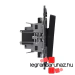 Legrand Valena Life váltóérintkezős nyomó, jelzőfénnyel fekete, Legrand LB752011J