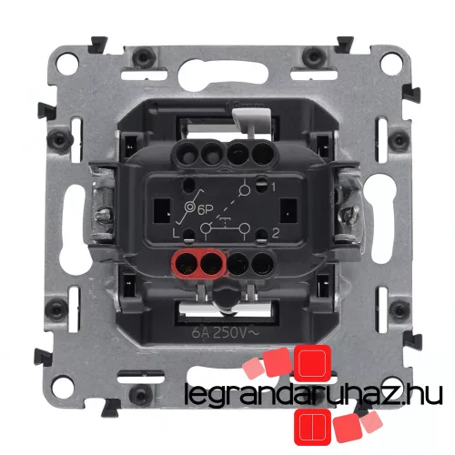 Legrand Valena Life váltóérintkezős nyomó, jelzőfénnyel fekete, Legrand LB752011J