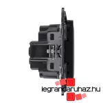 Legrand Valena Life 2P+F csatlakozóaljzat biztonsági zsalu nélkül csavaros vezetékbekötéssel fekete, LB753025