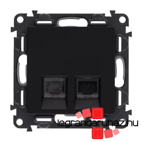 Legrand Valena Life 2xRJ45 Cat. 5e UTP csatlakozóaljzat fekete, LB753041