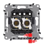 Legrand Valena Life 2xRJ45 Cat. 6A UTP csatlakozóaljzat fekete, LB753045