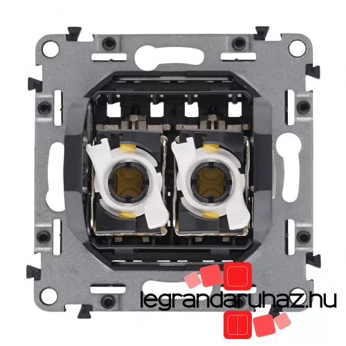 Legrand Valena Life 2xRJ45 Cat. 6A UTP csatlakozóaljzat fekete, LB753045