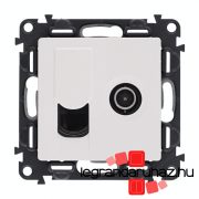   Legrand Valena Life TV csatlakozóaljzat + RJ45 Cat. 6 UTP aljzat, fehér LF753055 