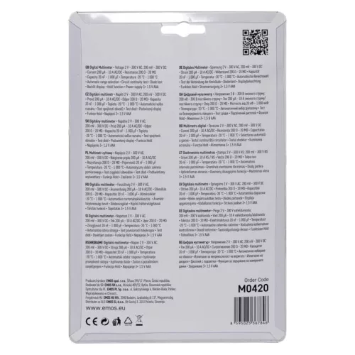 EMOS M0420, Multiméter MD-420