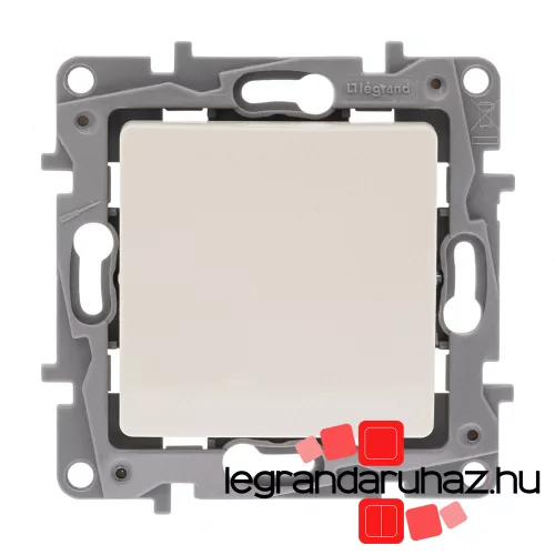 Legrand Niloé egypólusú nyomó jelzőfénnyel 6A, NO-NC, bézs, Legrand NB764607J