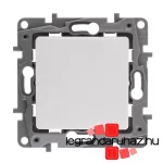 Legrand Niloé egypólusú nyomó jelzőfénnyel 6A, NO-NC, fehér, Legrand NF764507J