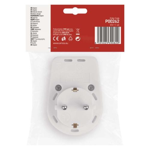 EMOS P00262, Kapcsolható aljzat IP20