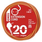 EMOS P01220R, Hosszabbító 20 m / 1 aljzat / narancssárga / PVC / 250 V / 1,5 mm2