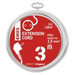 EMOS P0123R, Hosszabbító 3 m / 1 aljzat / fehér / PVC / 1,5 mm2