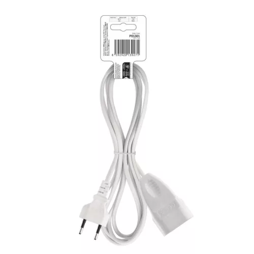 EMOS P01301, Hosszabbító 1,5 m / 1 aljzat / fehér / PVC / 0,75 mm2