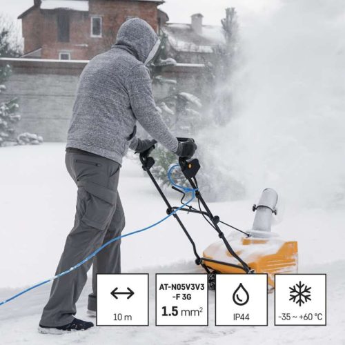 EMOS P01510W, Weatherproof Extension Cord 10 m / 1 socket / black / silicon / 230 V / 1,5 mm2