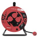 EMOS P08225, Kültéri kábeldob 25 m / 4 aljzat / fekete / gumi / 230 V / 1,5 mm2