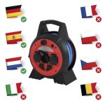 EMOS P08620W, Weatherproof kábeltekercs 20 m / 3 aljzat / kék / szilikon / 230 V / 1,5 mm2