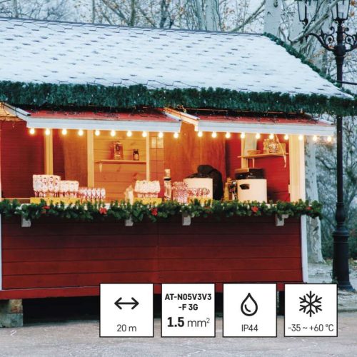 EMOS P08620W, Weatherproof kábeltekercs 20 m / 3 aljzat / kék / szilikon / 230 V / 1,5 mm2