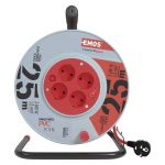 EMOS P092251, Kábeldob 25 m / 4 aljzat / piros / PVC / 230 V / 1,5 mm2