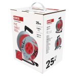 EMOS P092251, Kábeldob 25 m / 4 aljzat / piros / PVC / 230 V / 1,5 mm2
