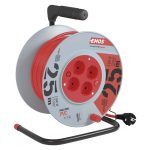 EMOS P092251, Kábeldob 25 m / 4 aljzat / piros / PVC / 230 V / 1,5 mm2