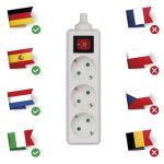 EMOS P1320, Elosztó (hosszabbító) vez nélk 3 aljzat kapcsolható