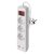 EMOS P1322CU, Hosszabbító 2 m / 3 aljzat / kapcsolós / fehér / 1× USB-A + 1× USB-C  / 1,5 mm2