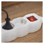 EMOS P1322, Hosszabbító 2 m / 3 aljzat / kapcsolós / fehér / PVC / 1 mm2