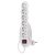 EMOS P1622, Hosszabbító 2 m / 6 aljzat / kapcsolós / fehér / PVC / 1 mm2