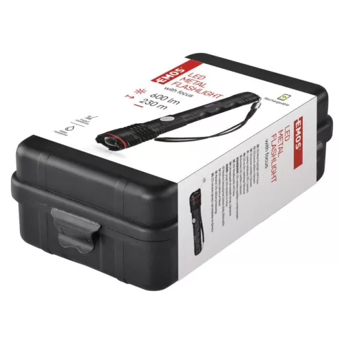 EMOS P3116, LED tölthető fém zseblámpa, 600 lm