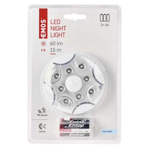 EMOS P3310K, LED éjjeli fény mozgásérzékelővel 8LED