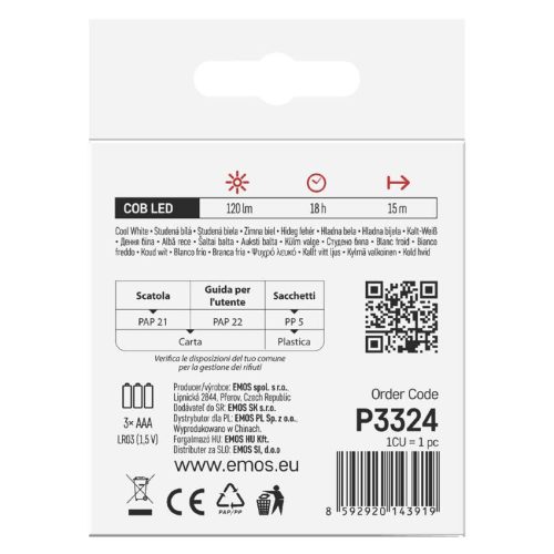EMOS P3324, LED éjjeli fény mozgásérzékelővel